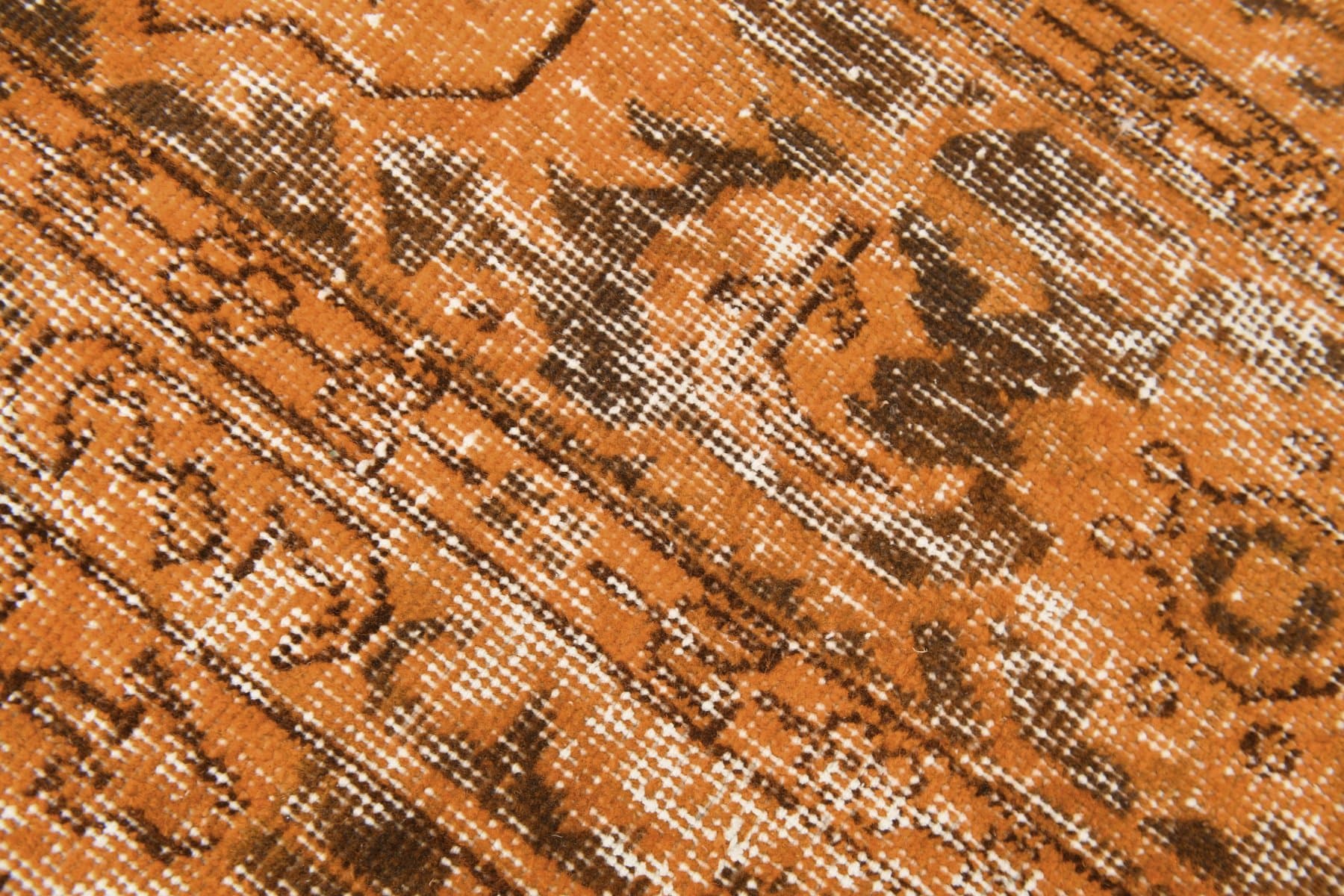 Runner Rug 166x55 cm, Orange, Wool, 1970s - 217259