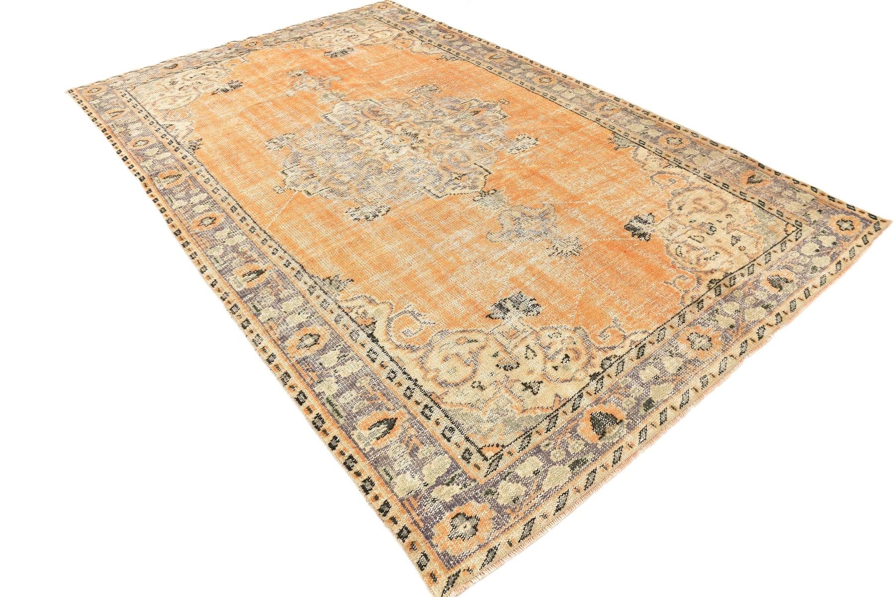 Rug 194x304 cm, orange, wool, 1970s