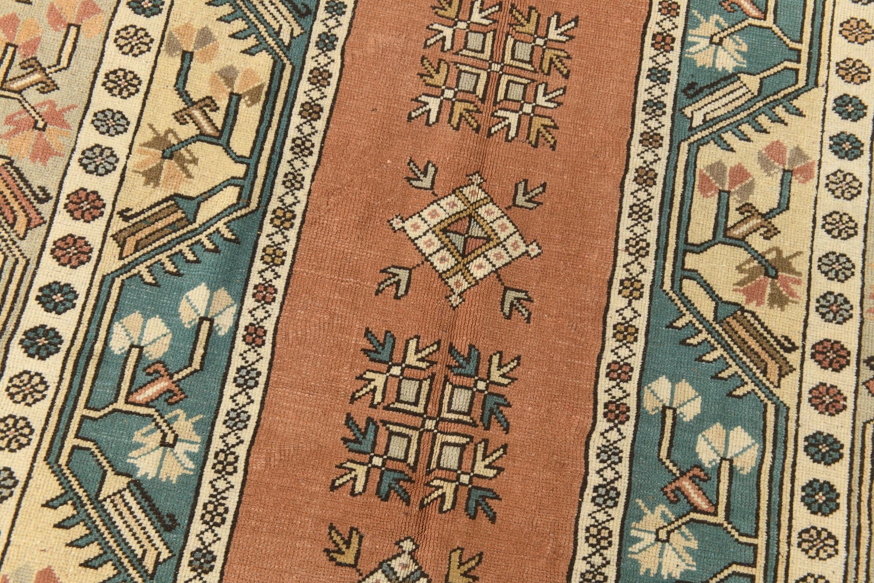 Dywan 146x227 cm, beżowy, wełna, lata 70. - 217153