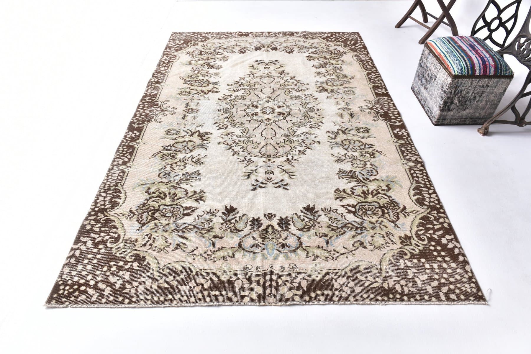 Rug 175x266 cm, ivory, wool, 1970s - 217140