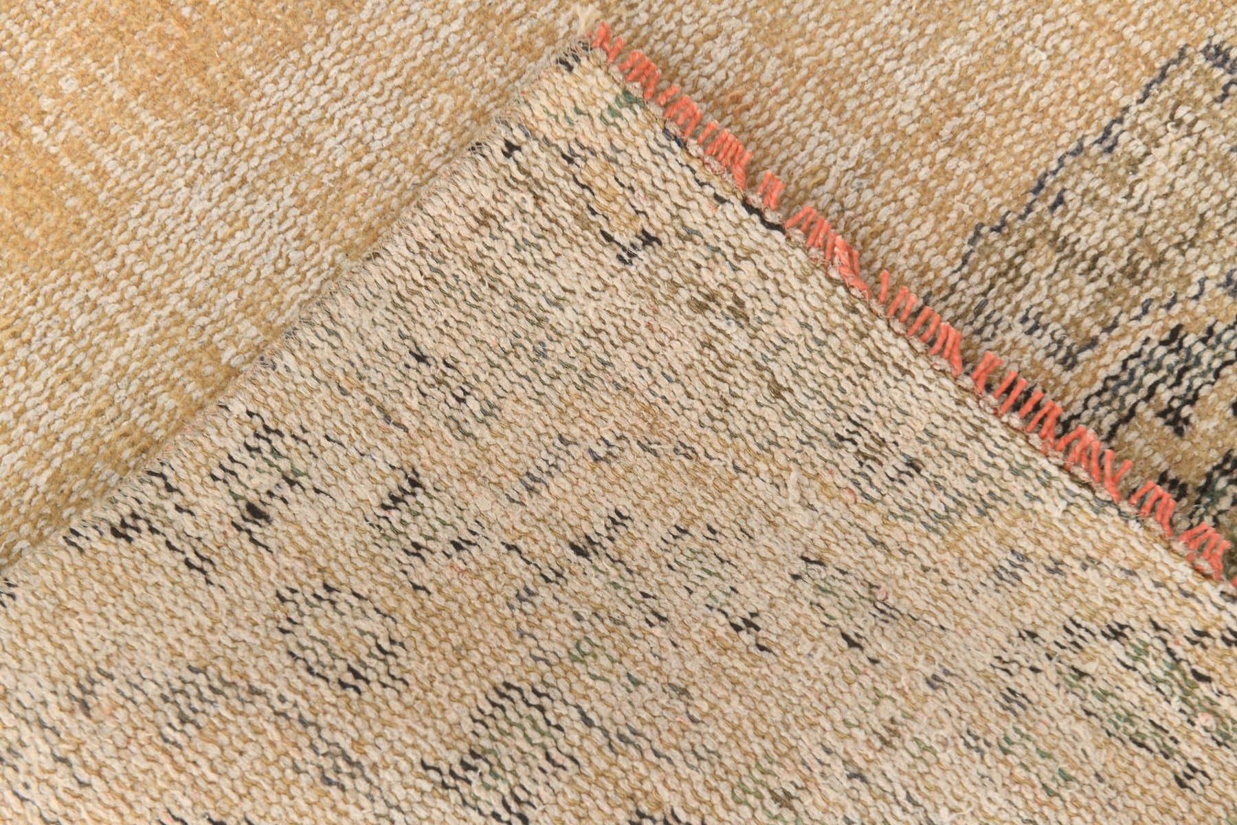 Rug 224x143 cm, beige, wool, 1970s - 217130