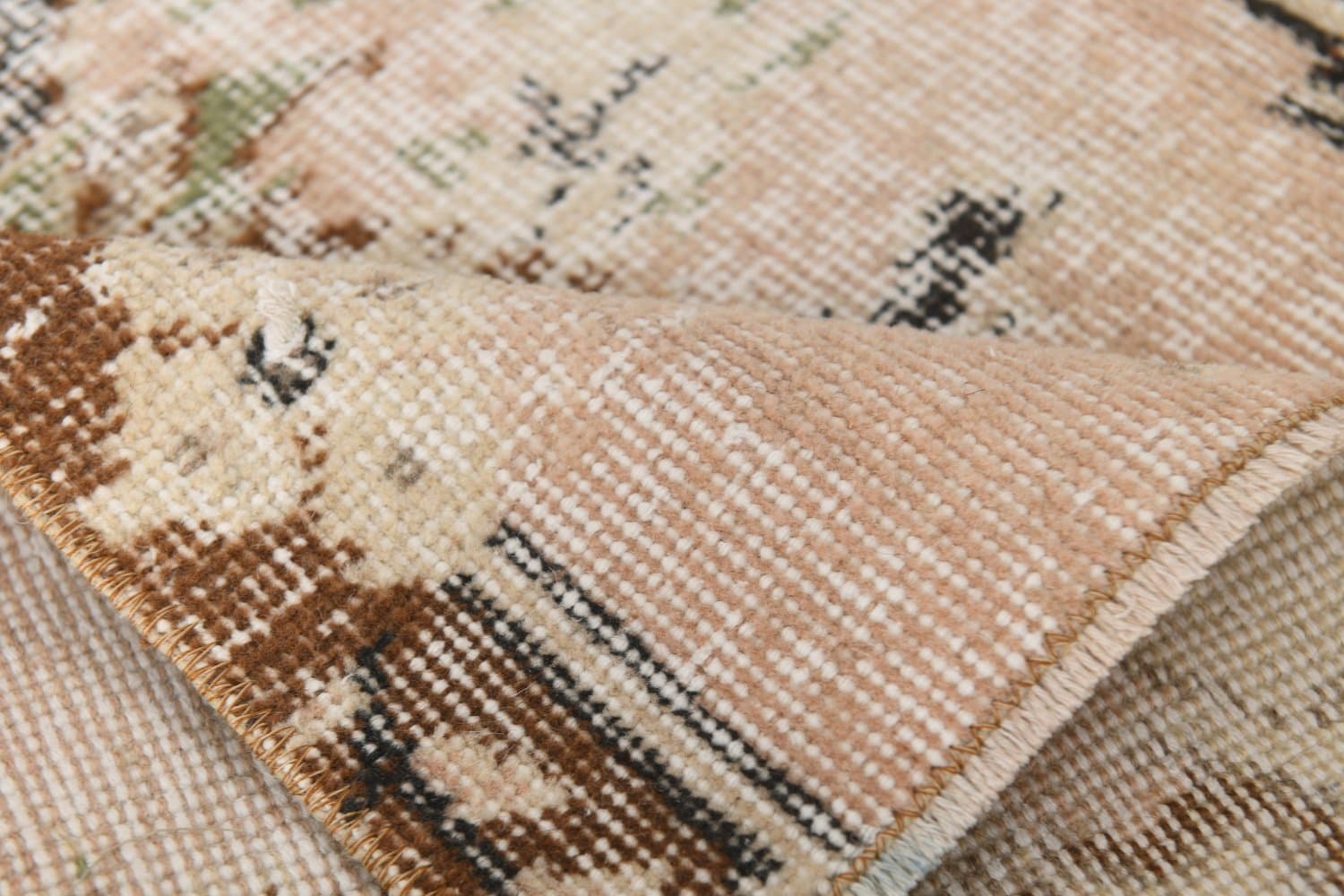 Rug 173x71 cm, beige, wool, Turkey, 1970s. - 217108