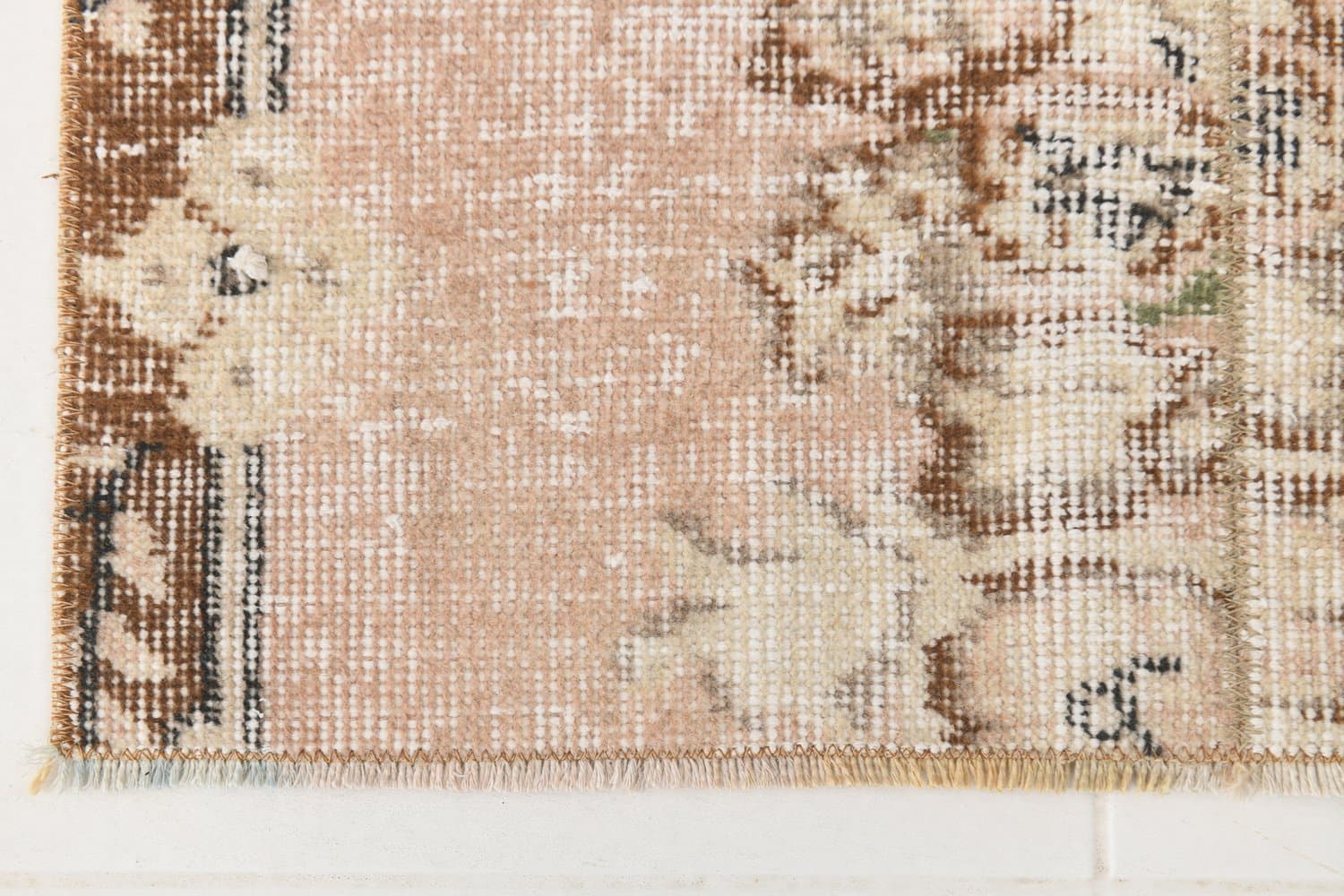 Rug 173x71 cm, beige, wool, Turkey, 1970s. - 217106