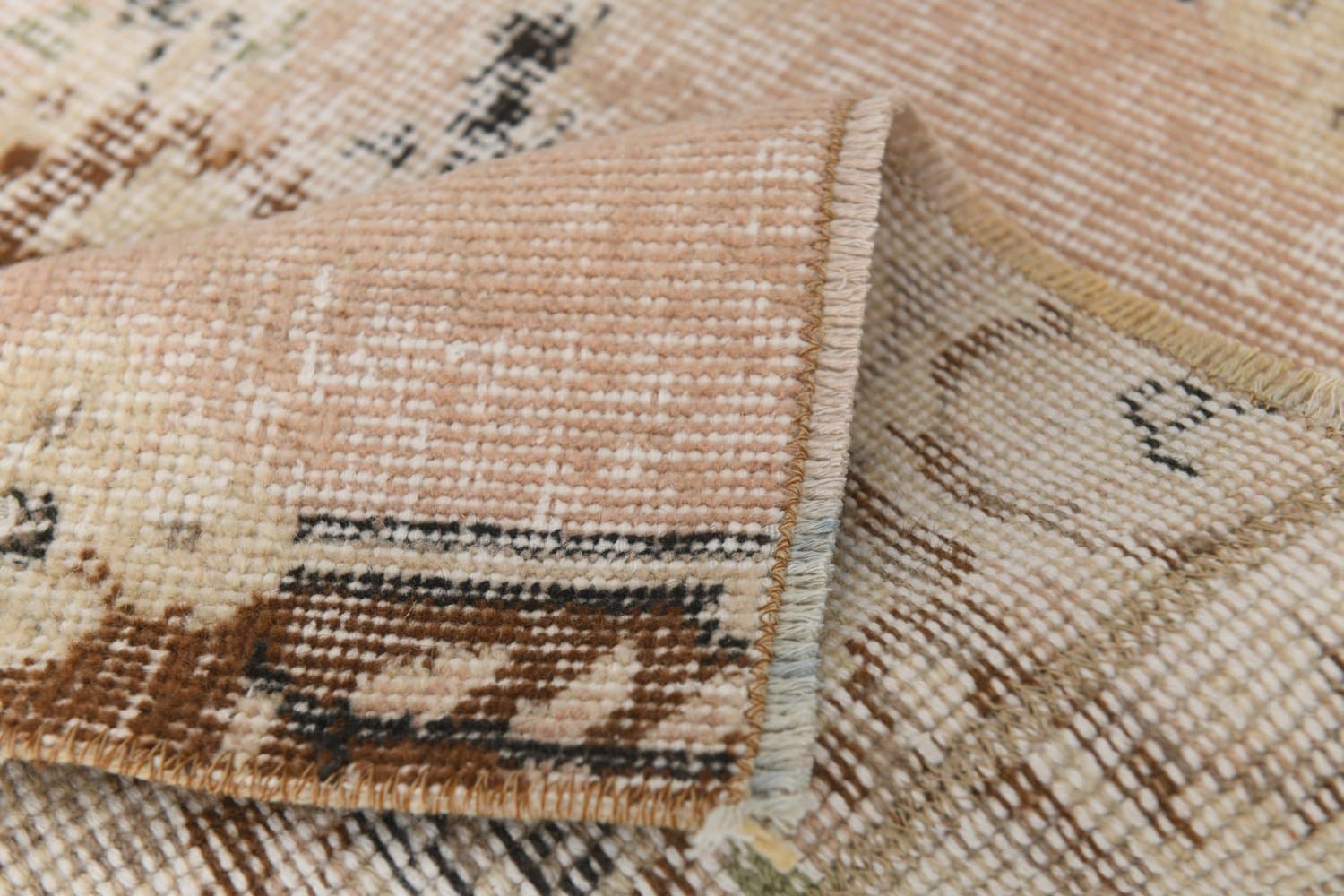 Rug 173x71 cm, beige, wool, Turkey, 1970s. - 217109