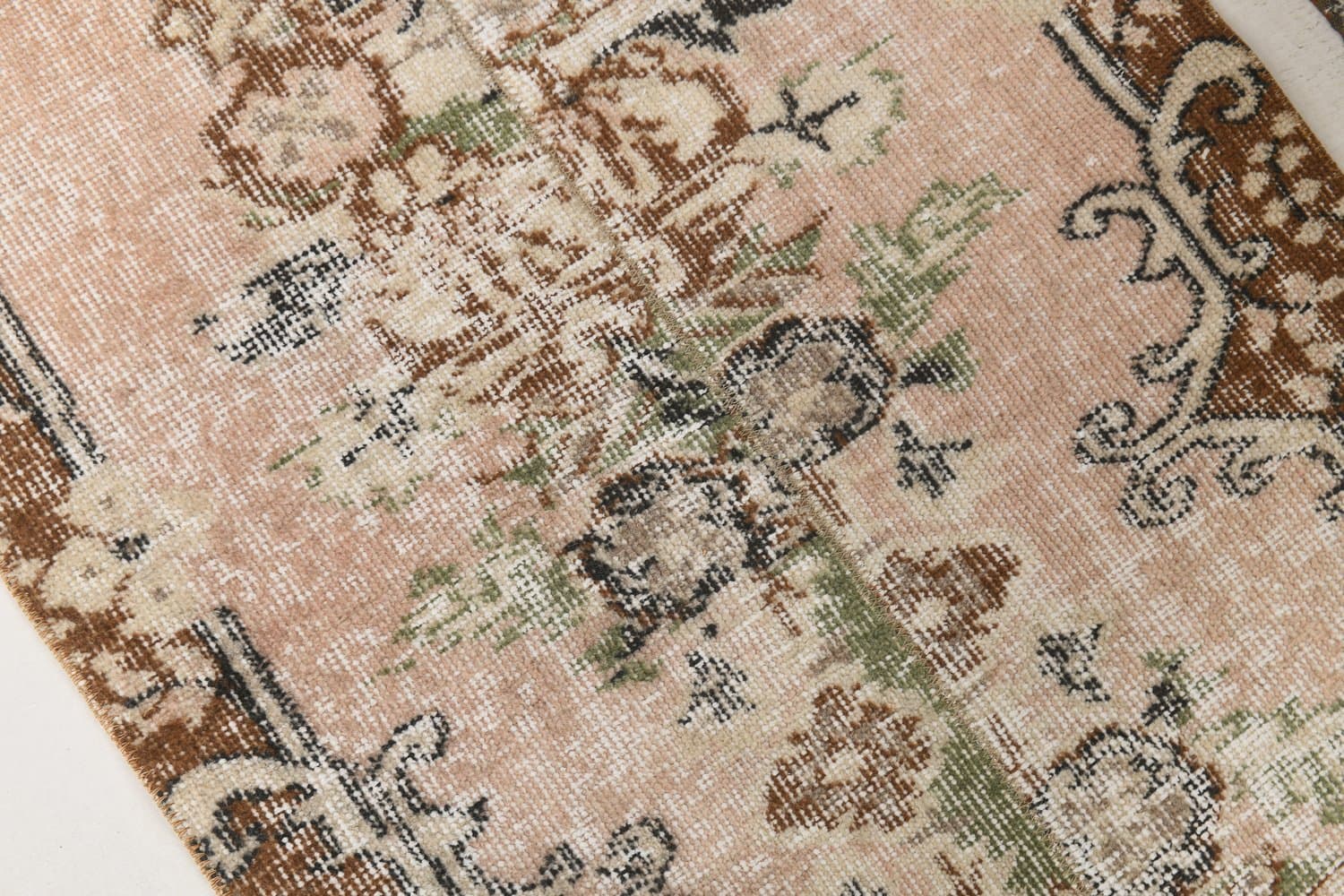 Rug 173x71 cm, beige, wool, Turkey, 1970s. - 217104