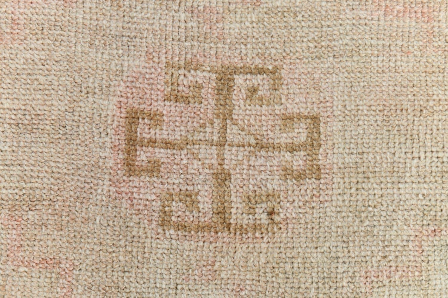 Chodnik 327x70 cm, różowy, wełna, lata 70. - 217094