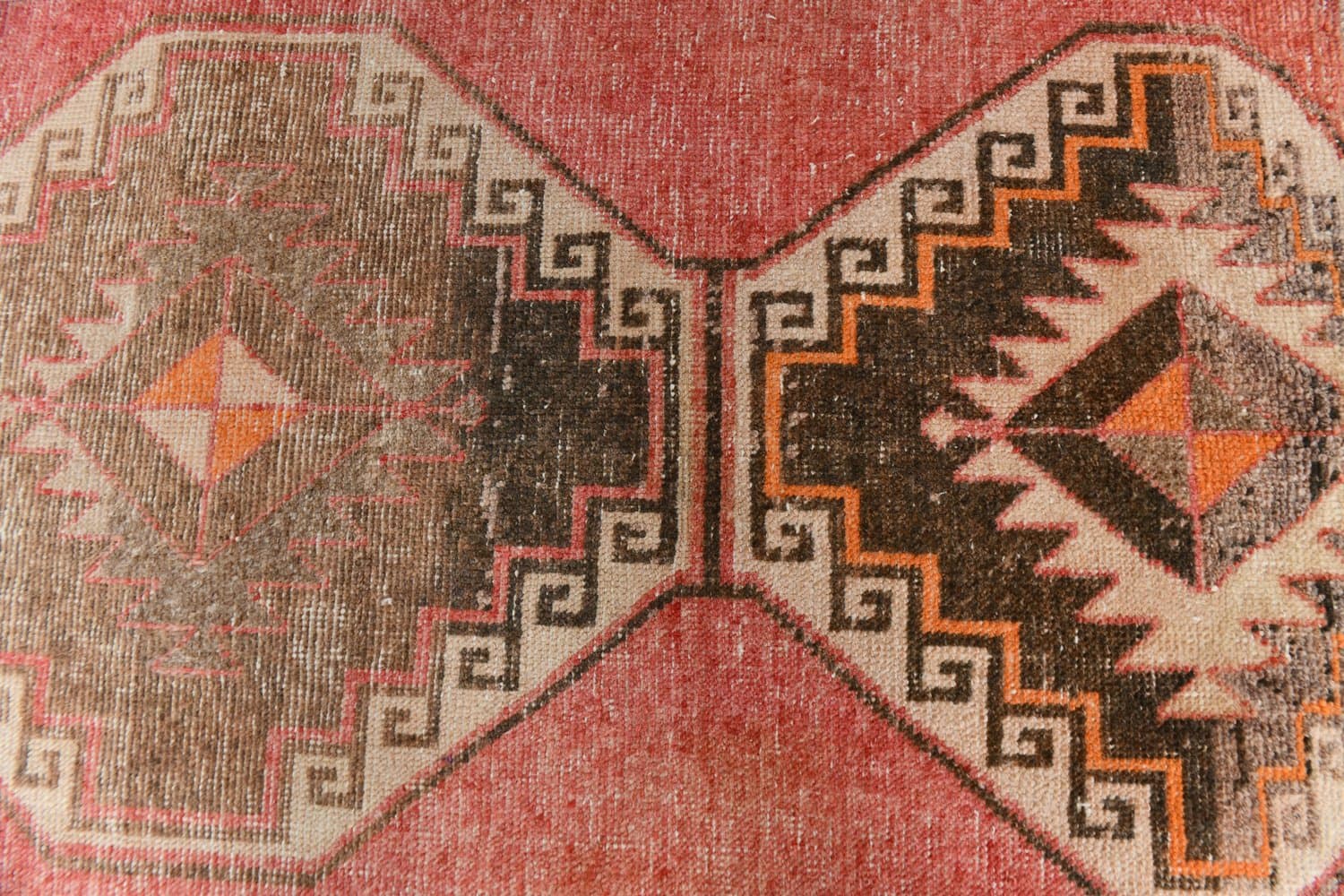 Chodnik 75x357 cm, czerwony, wełna, lata 70. - 217082