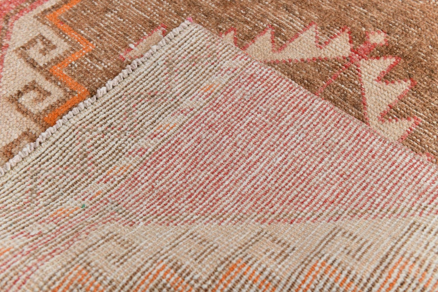 Chodnik 75x357 cm, czerwony, wełna, lata 70. - 217085