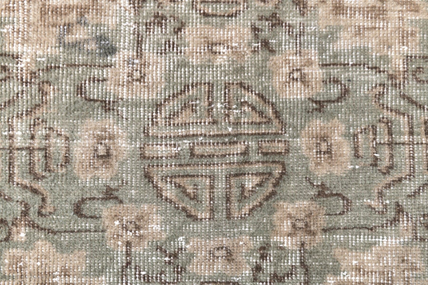 Rug 298x203 cm, Green, Beige, Wool, 1970s - 217042