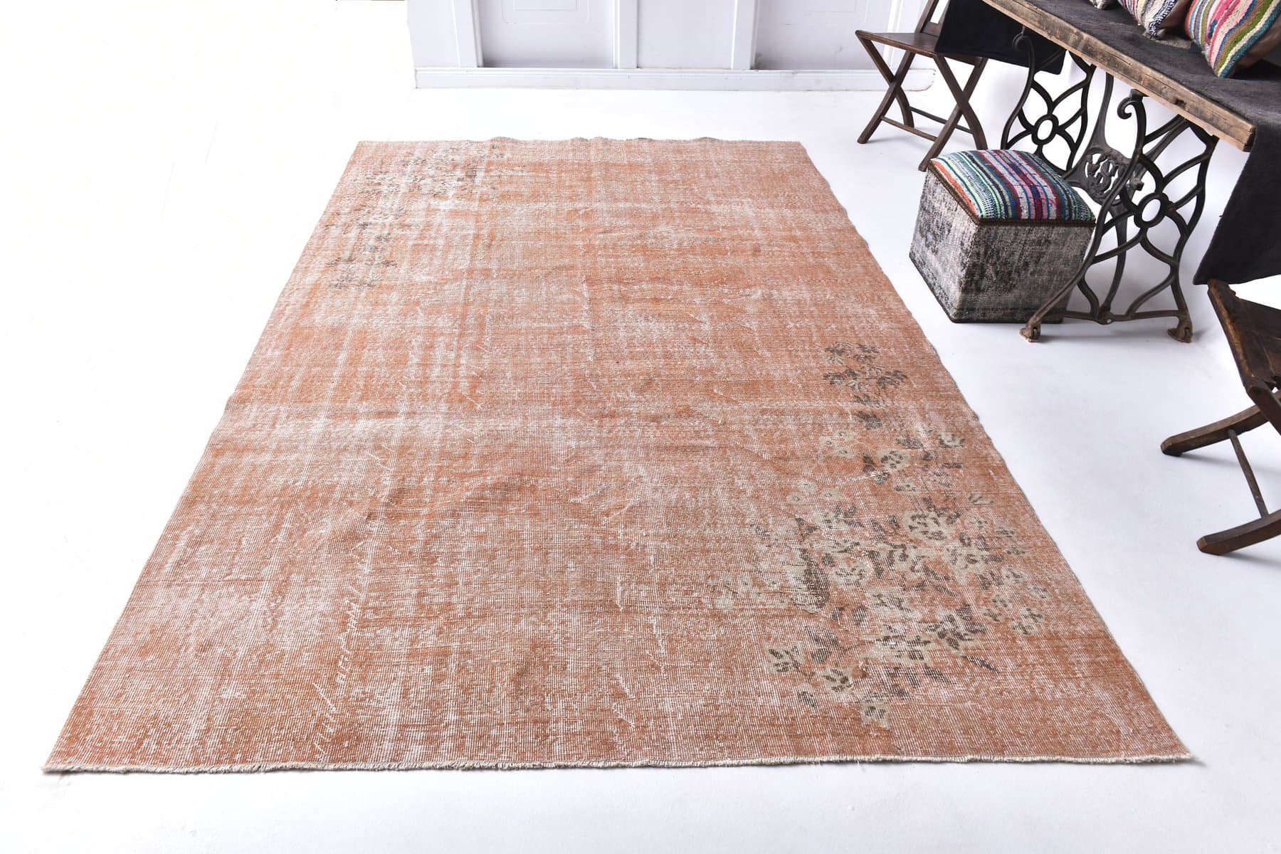 Rug 312x209 cm, orange, wool, Turkey, 1960s - 217004