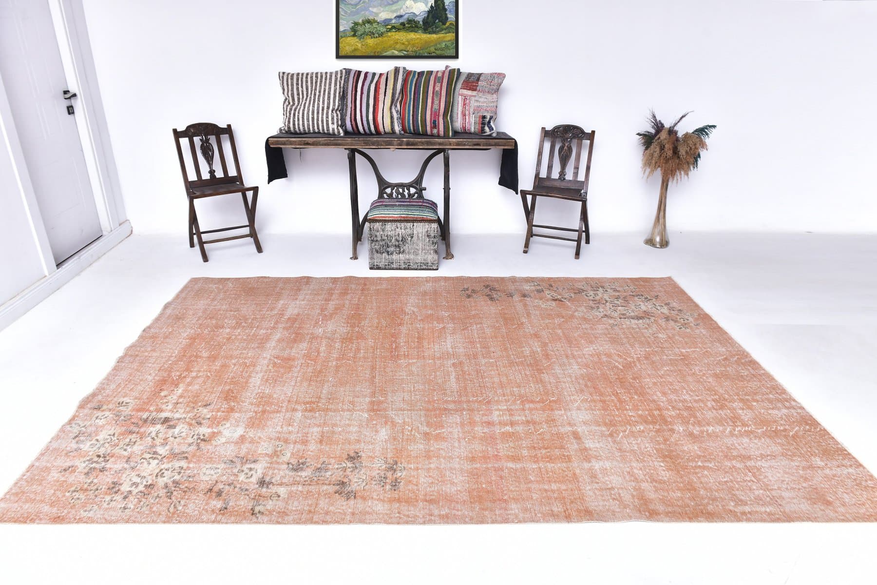 Rug 312x209 cm, orange, wool, Turkey, 1960s - 217005