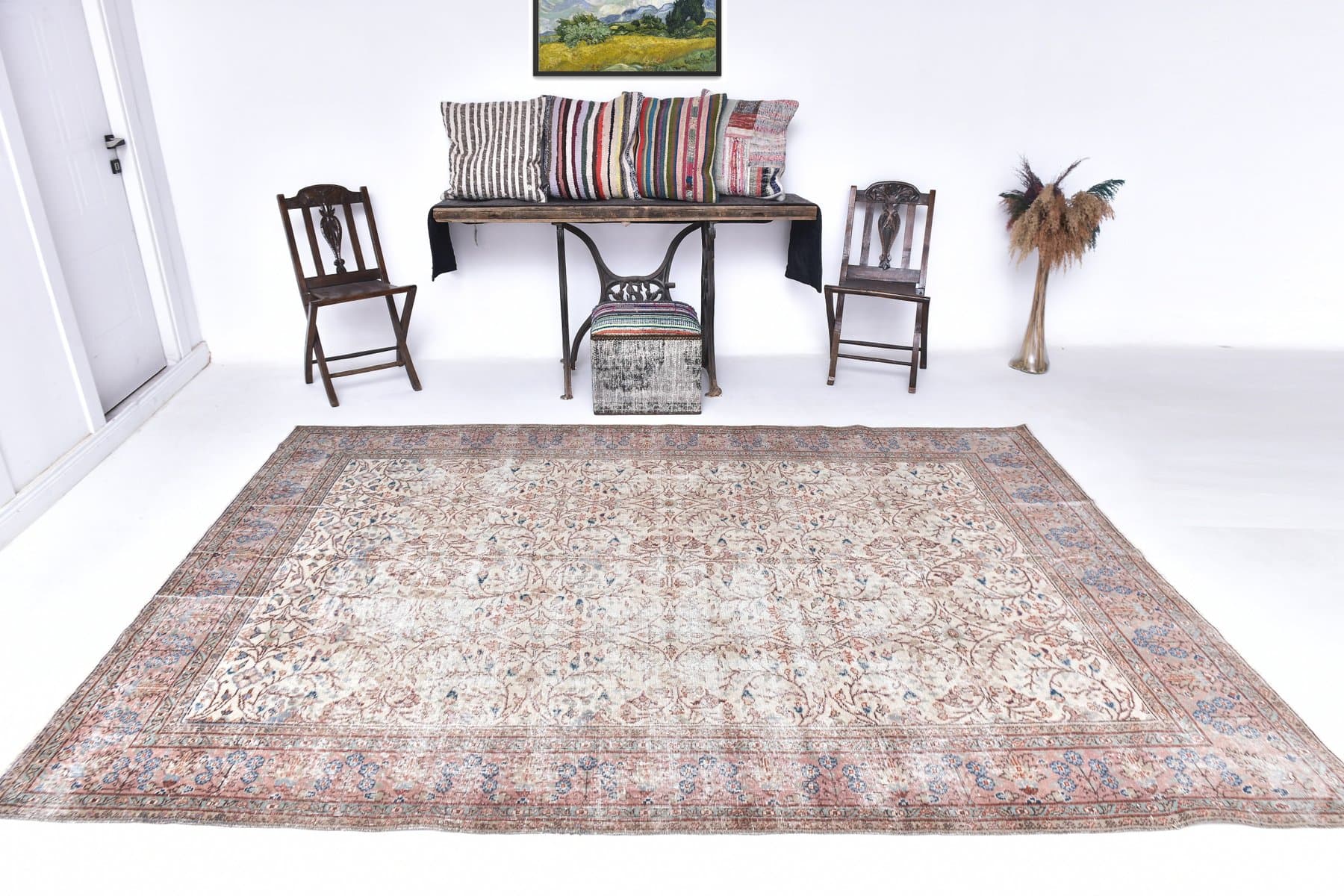 Rug 301x210 cm, beige, wool, Turkey, 1970s. - 216982