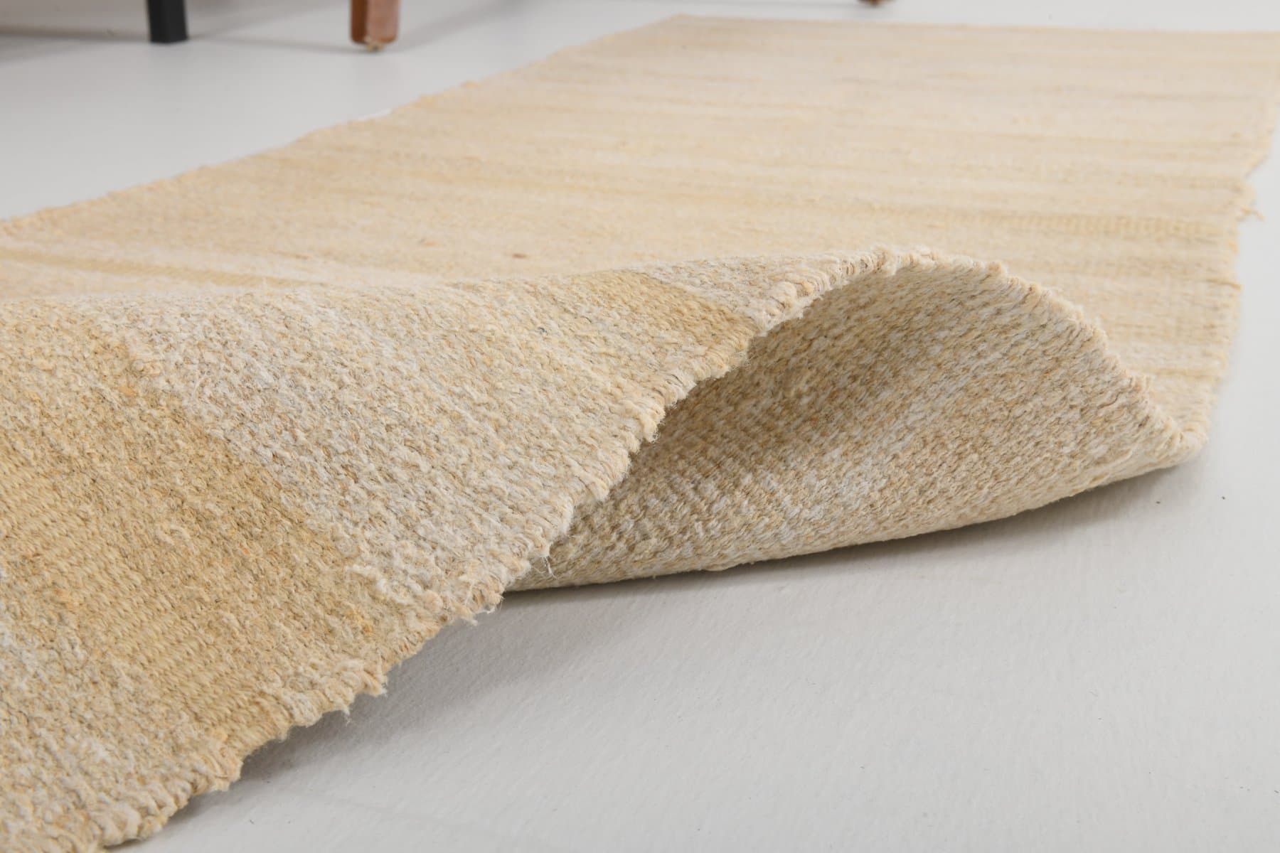 Chodnik 198x58 cm, beżowy, konopie, lata 70. - 216964