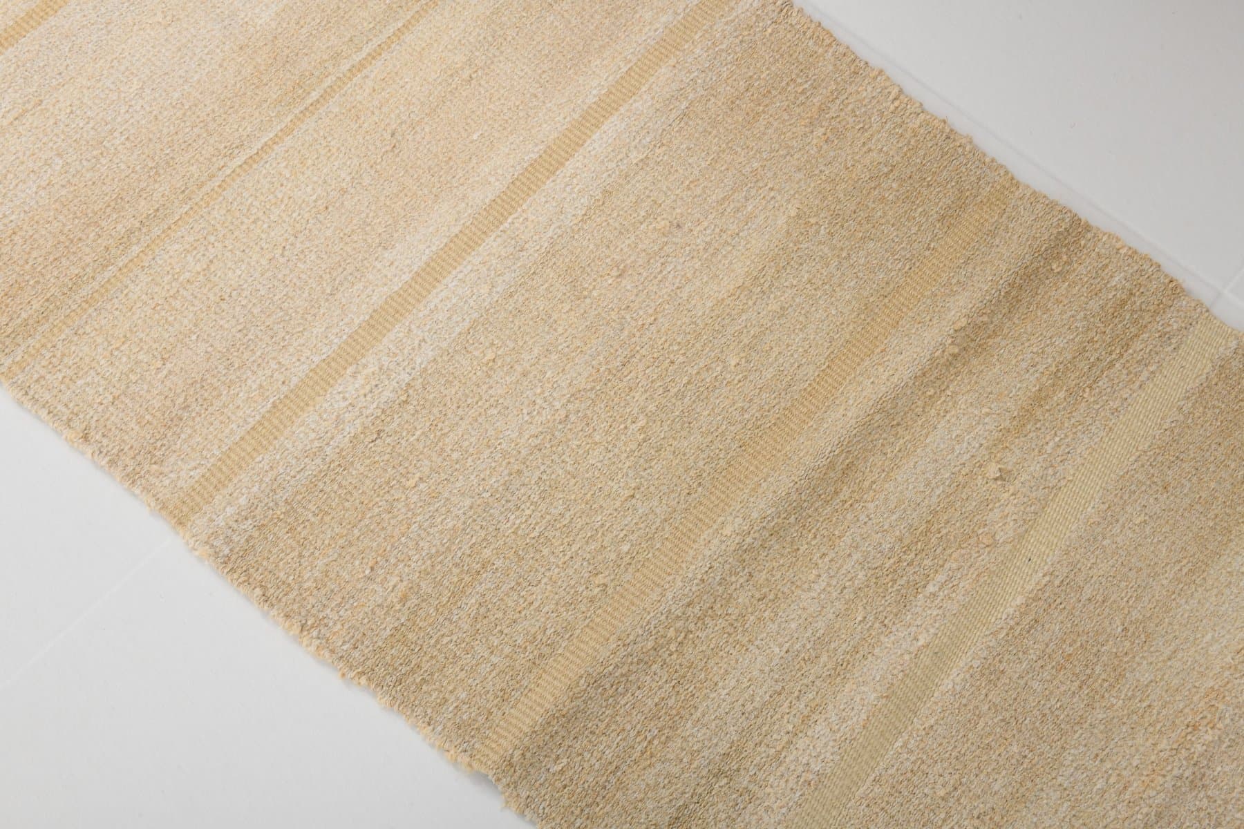 Chodnik 198x58 cm, beżowy, konopie, lata 70. - 216959