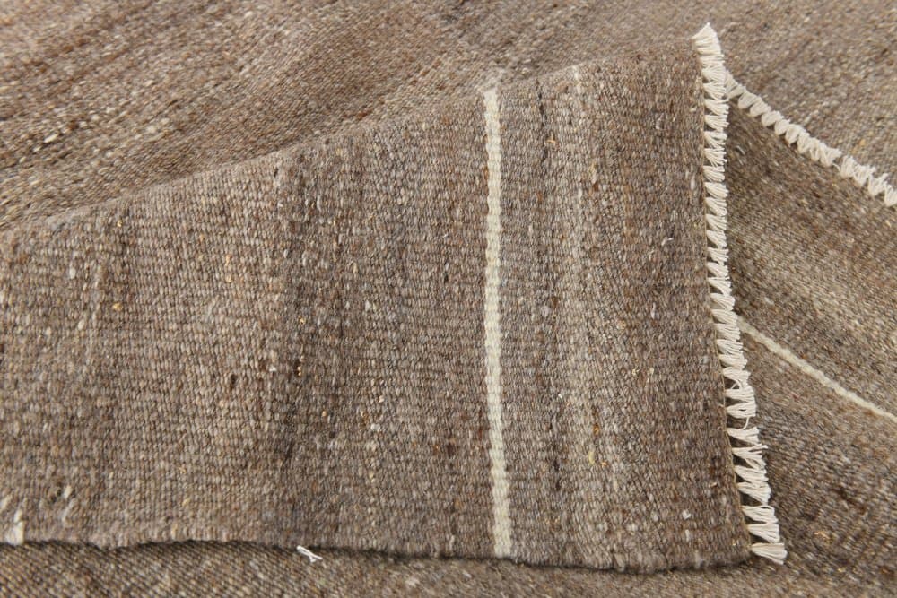 Kilim 226x291 cm, brązowy, wełna, Turcja, lata 80. - 216939