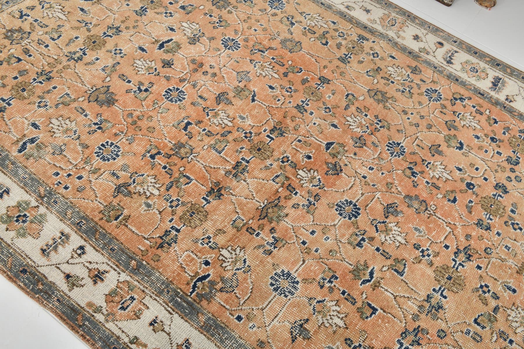 Dywan 231x157 cm, beżowy, wełna, Turcja, lata 70. - 216901