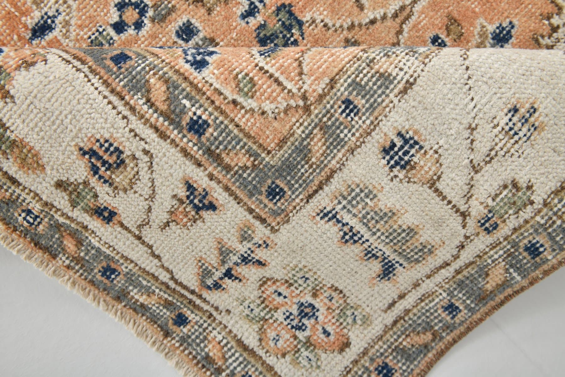 Dywan 231x157 cm, beżowy, wełna, Turcja, lata 70. - 216897