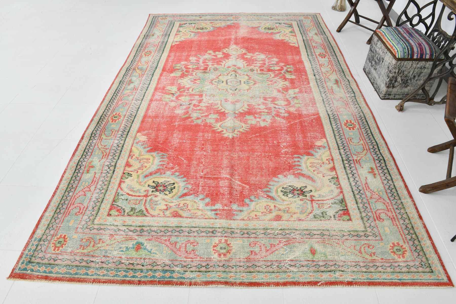 Rug 320x201 cm, red, wool, 1970s - 216847