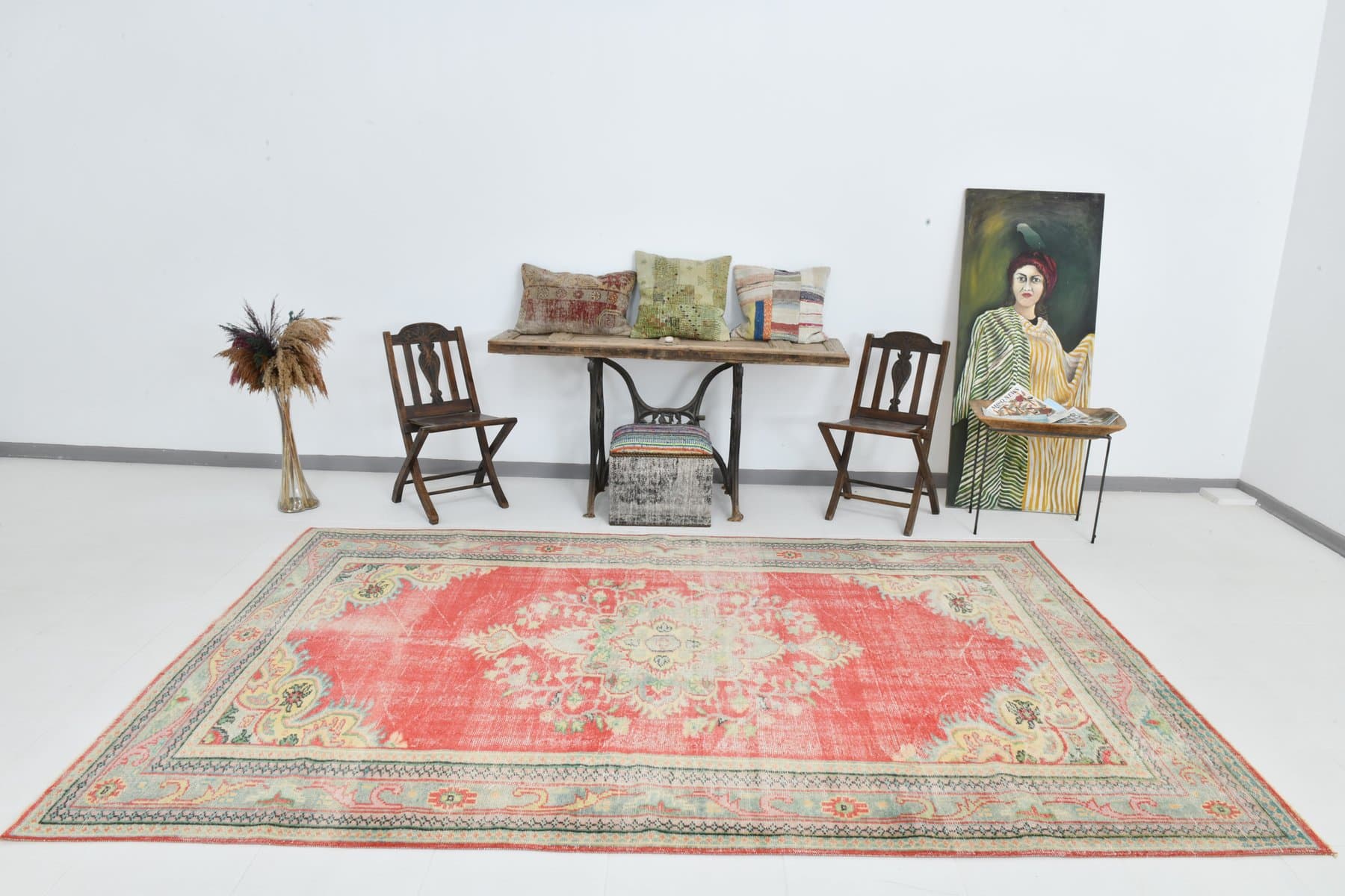 Rug 320x201 cm, red, wool, 1970s - 216853