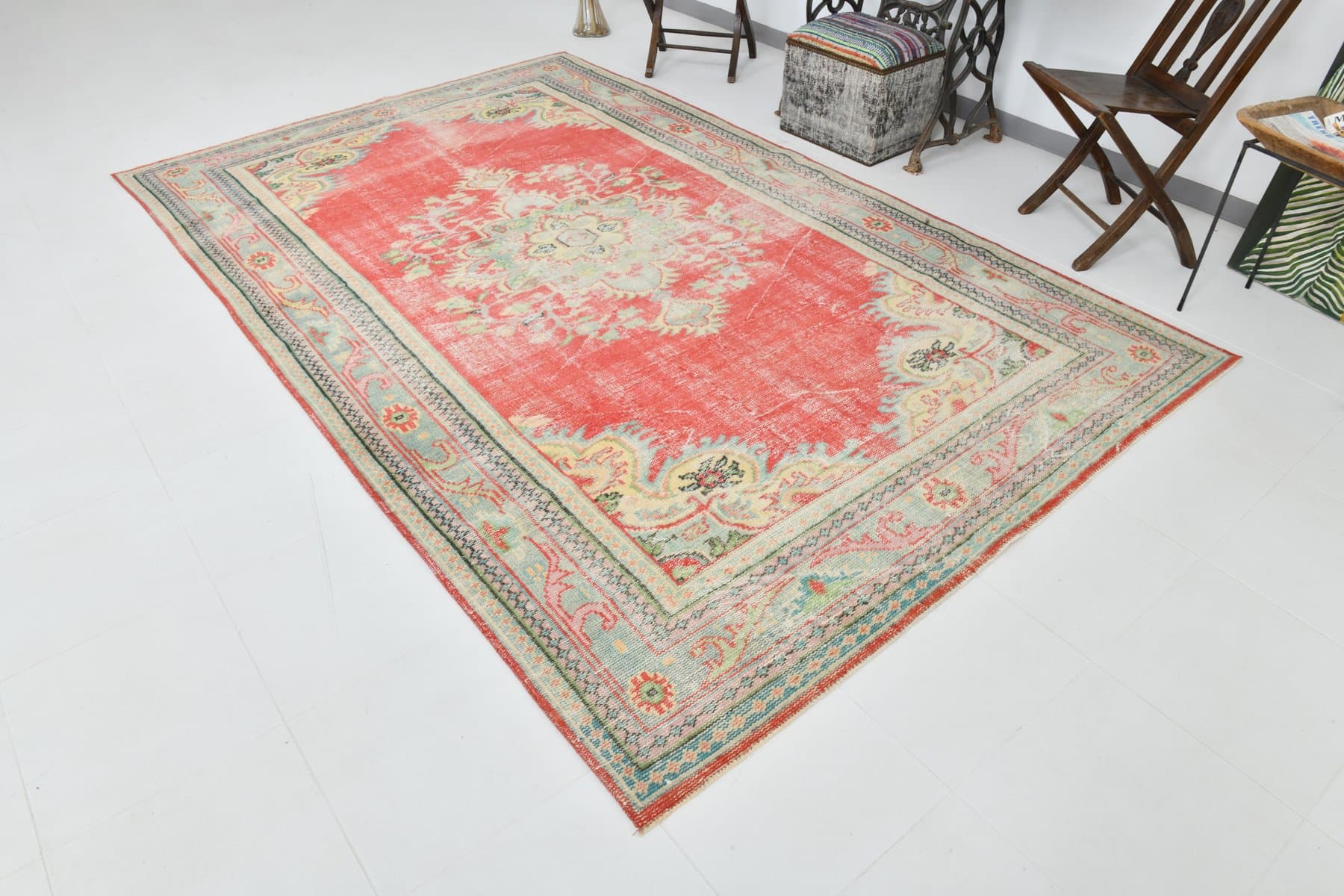 Rug 320x201 cm, red, wool, 1970s - 216852