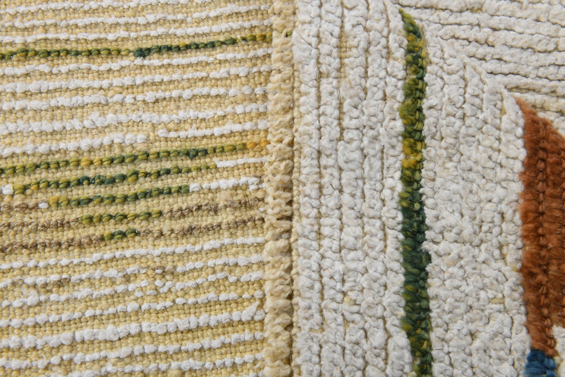 Chodnik 72x260 cm, biały, konopie, lata 80. - 216723