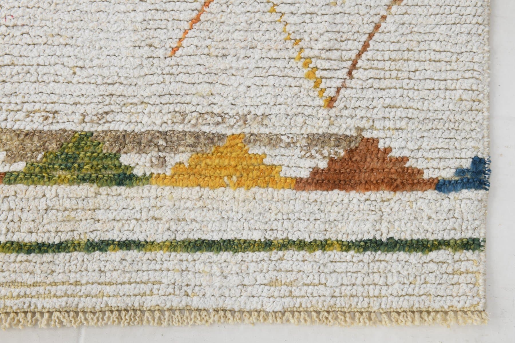 Chodnik 72x260 cm, biały, konopie, lata 80. - 216733