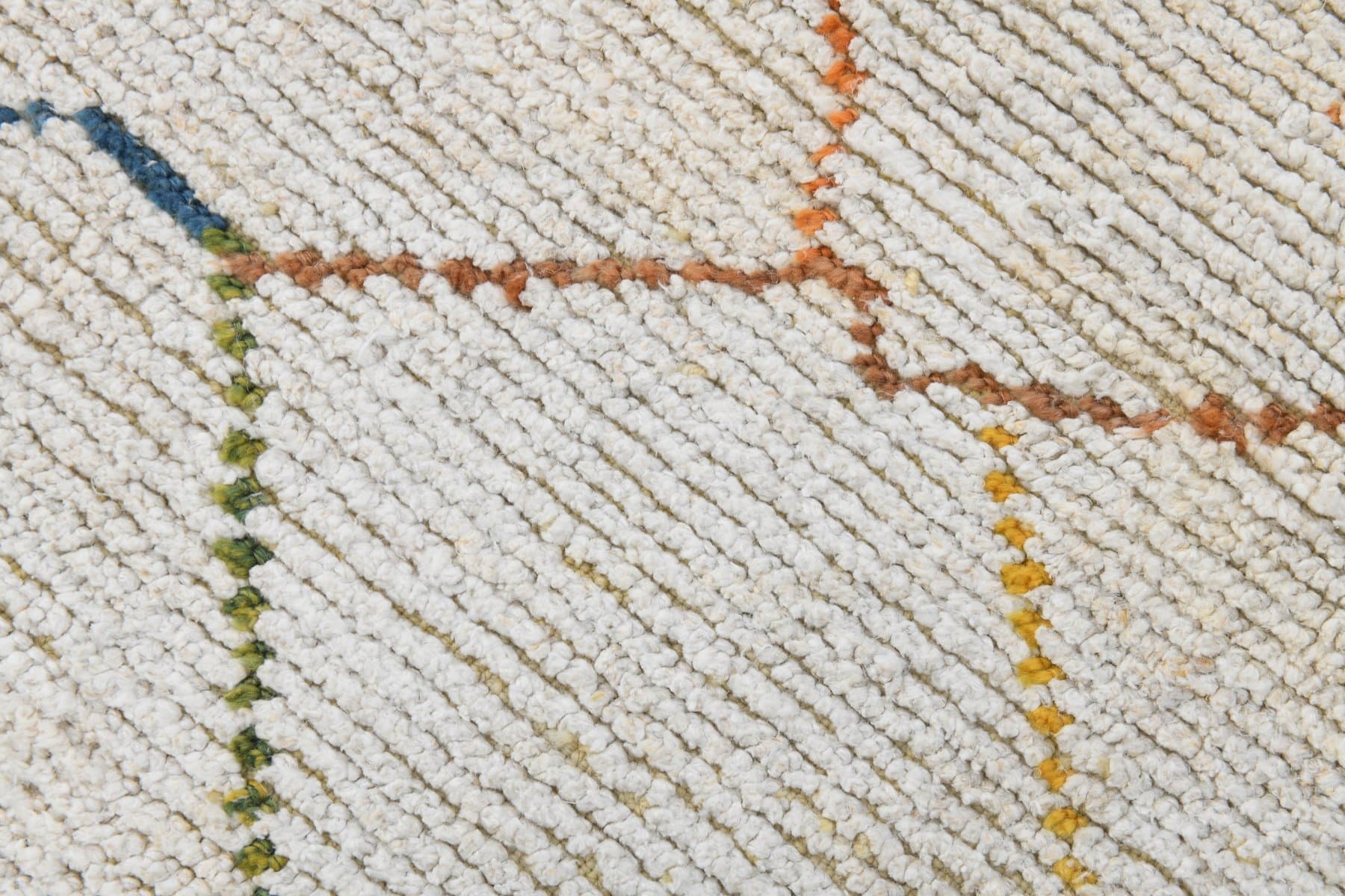 Chodnik 72x260 cm, biały, konopie, lata 80. - 216730