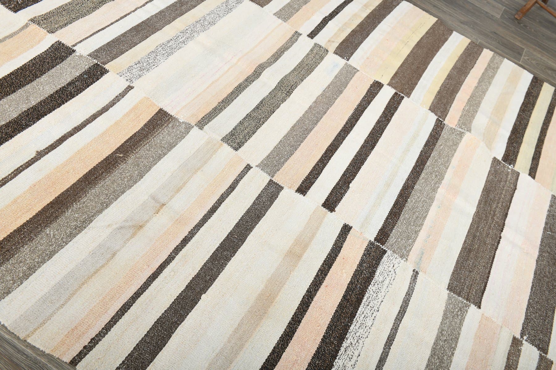 Rug 228x353 cm, beige, hemp, 1970s - 216714