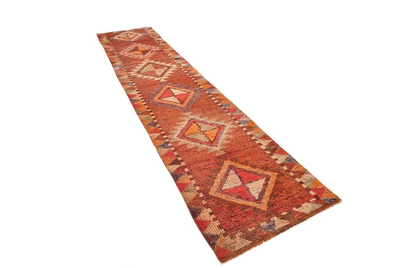 Runner 379x78 cm, red, wool, 1970s