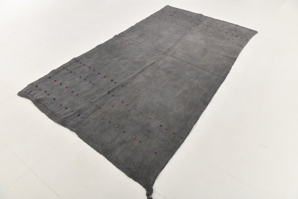 Dywan 158x287 cm, szary, konopie, lata 70. - 215858