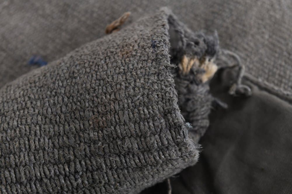 Dywan 158x287 cm, szary, konopie, lata 70. - 215868