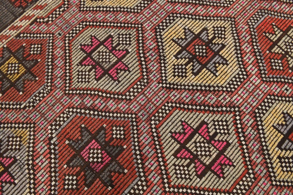 Kilim 166x278 cm, brown, wool, 1970s - 215850