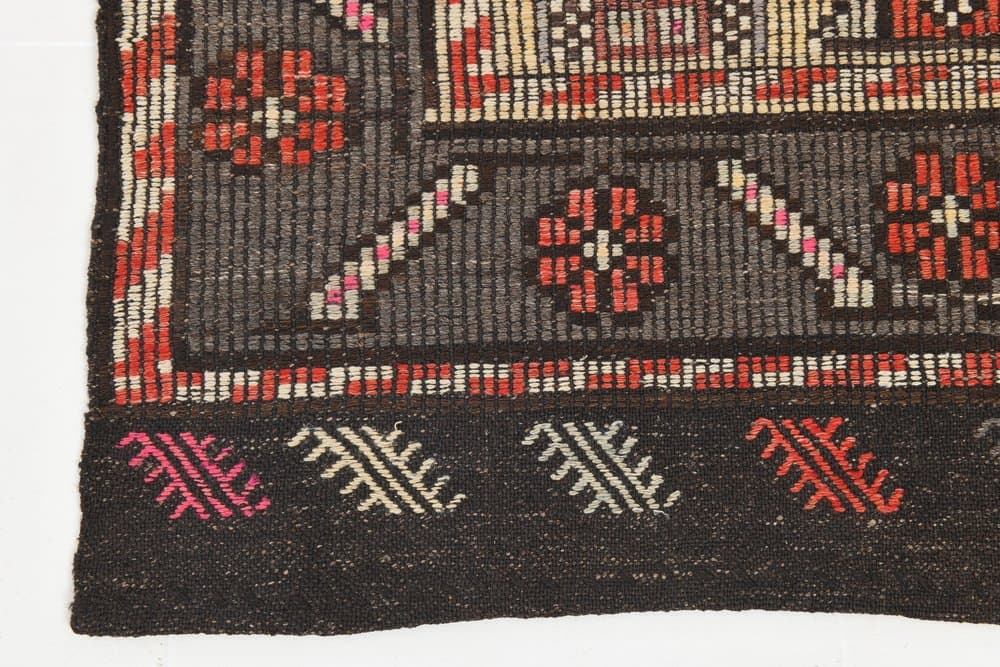 Kilim 166x278 cm, brown, wool, 1970s - 215854