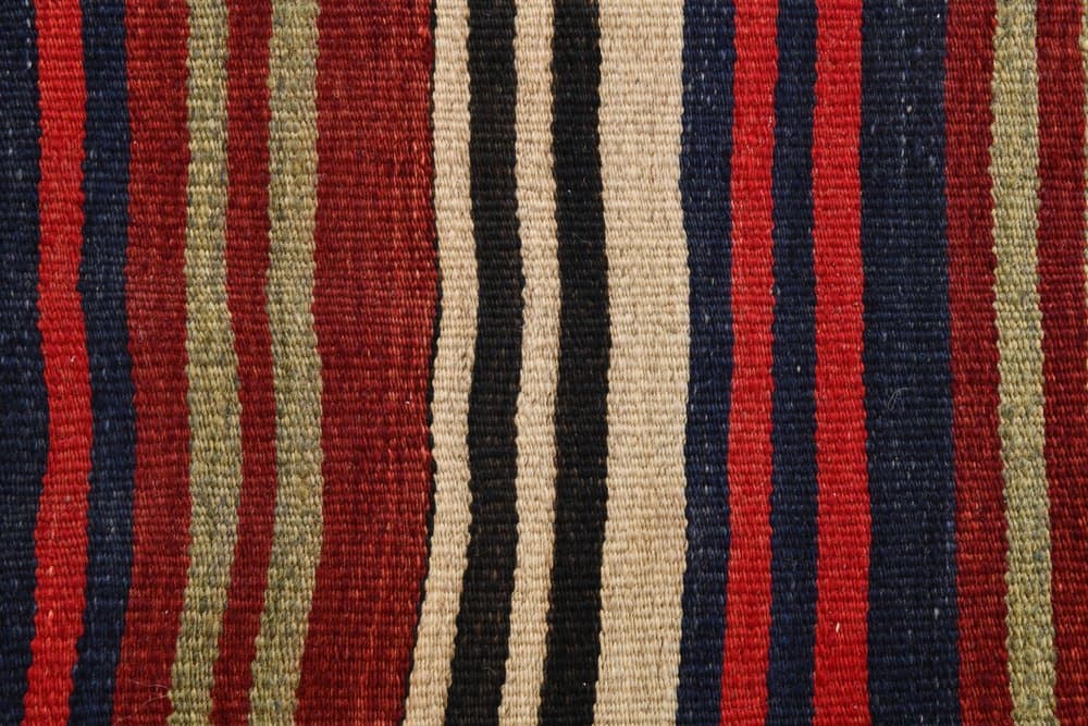 Kilim 228x156 cm, Red, Green, Wool, 1970s - 215839