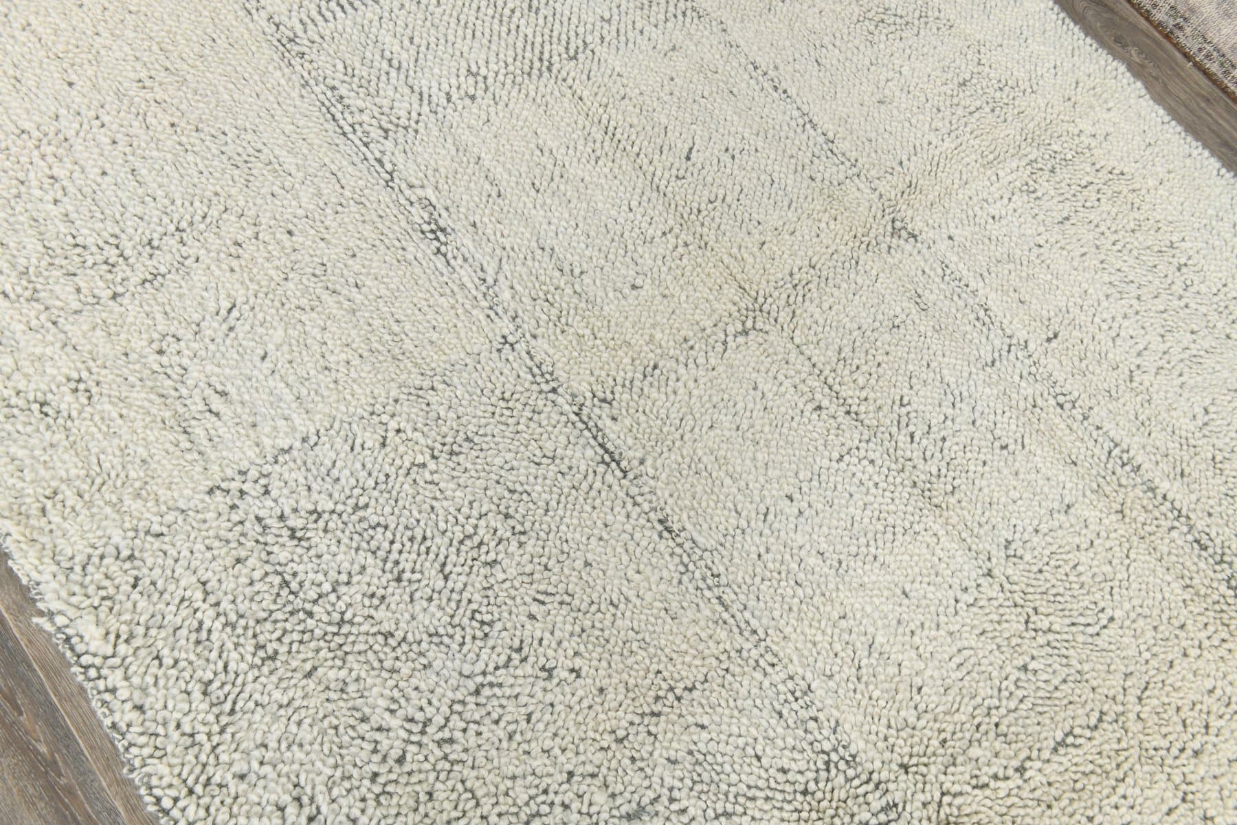 Kilim 197x307 cm, ivory white, grey, wool, 1970s - 215804