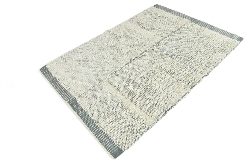 Kilim 137x200 cm, white, green, wool, 1970s