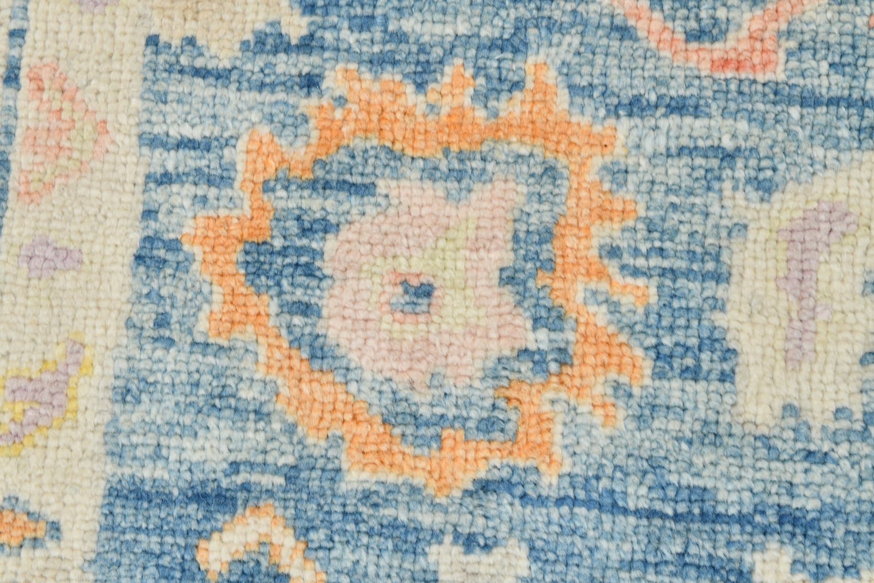 Rug 179x246 cm, Blue, Cream, Wool, 1970s - 215787