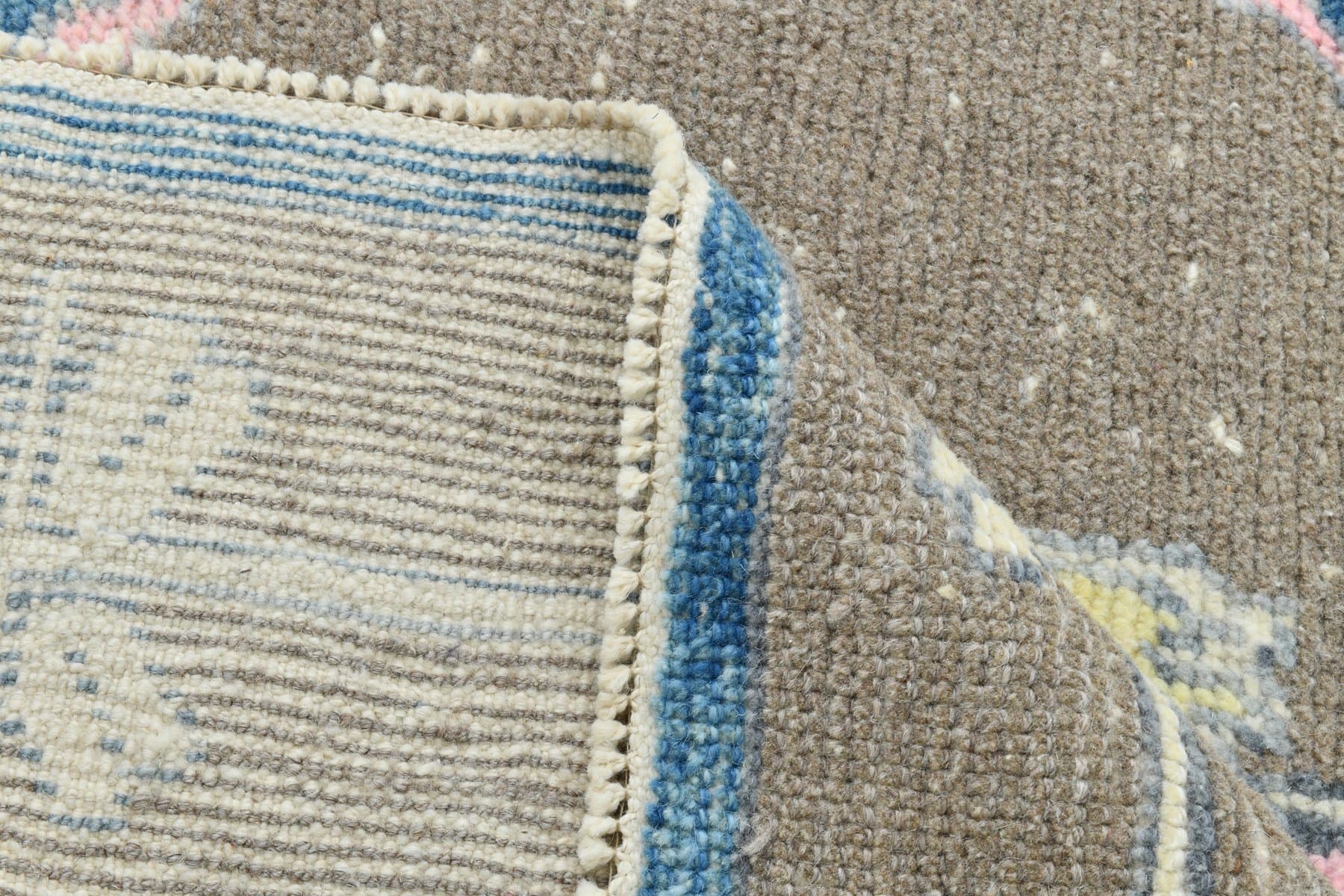 Dywan 305x422 cm, niebieski, szary, wełna, lata 70. - 215775