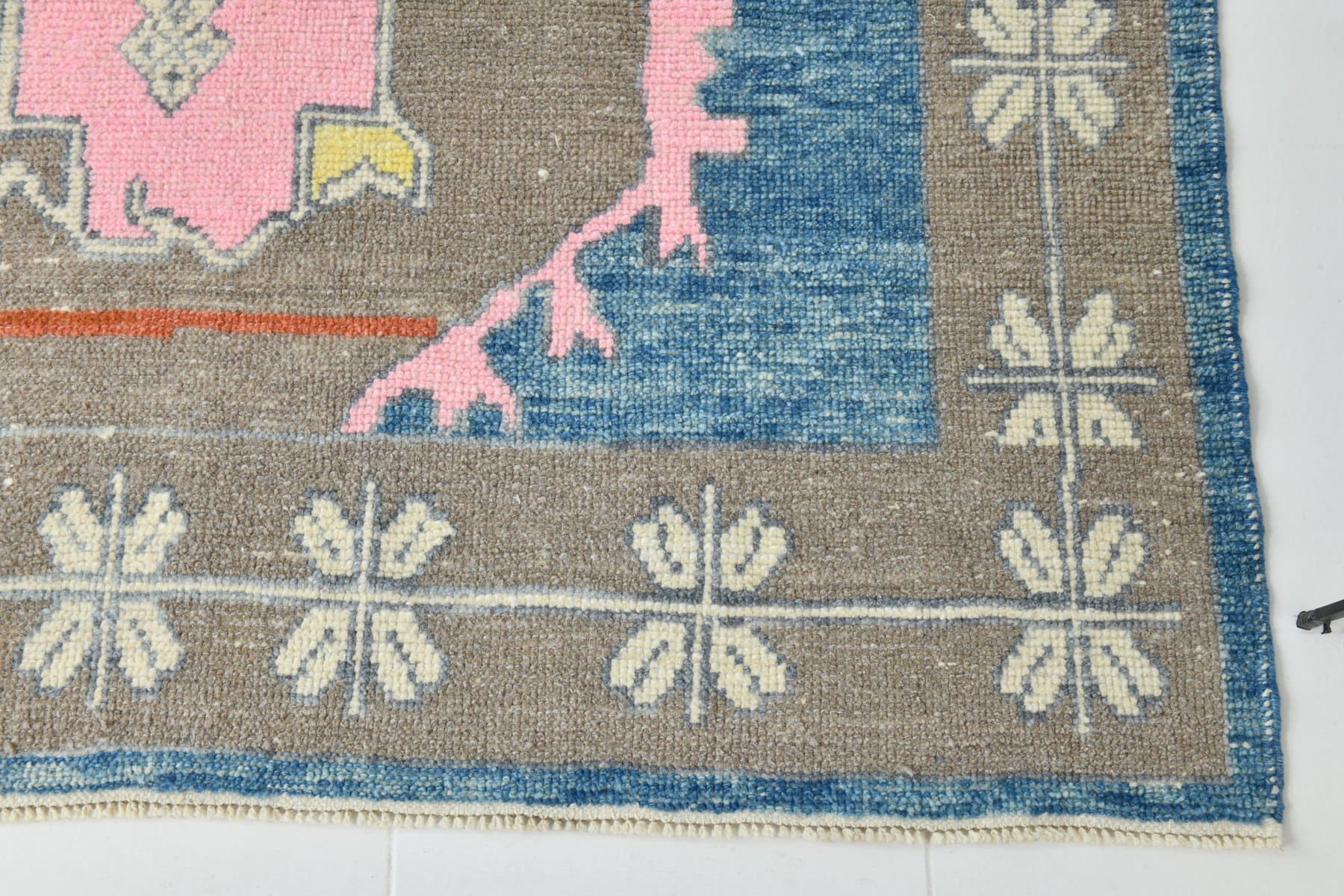 Dywan 305x422 cm, niebieski, szary, wełna, lata 70. - 215773