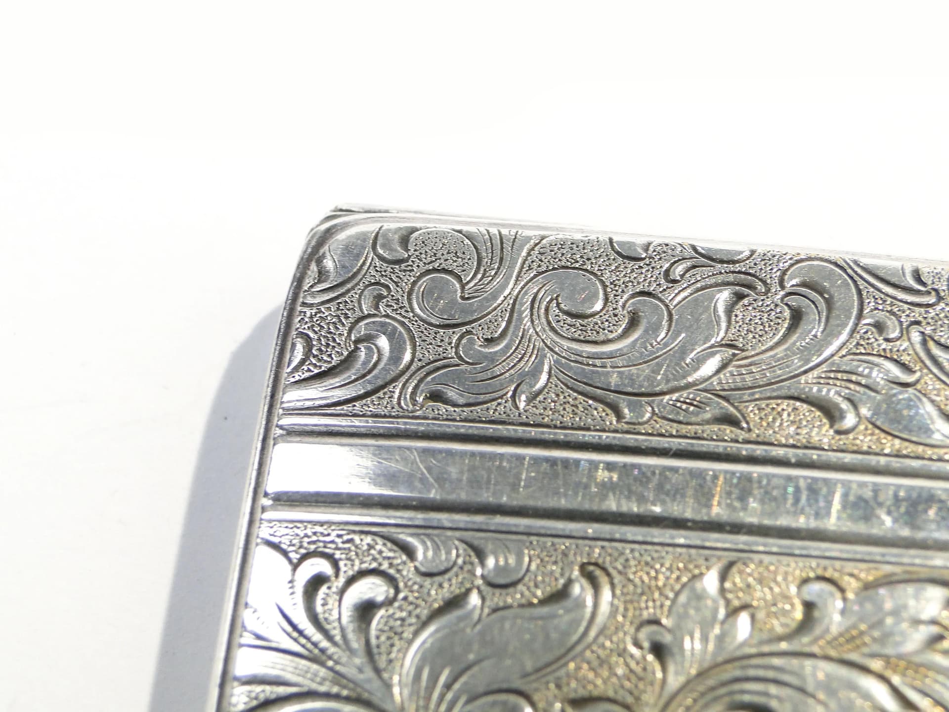 Silver-Plated Art Deco Engraved Cigarette Case, HOKA, Germany, 1930s - 15897