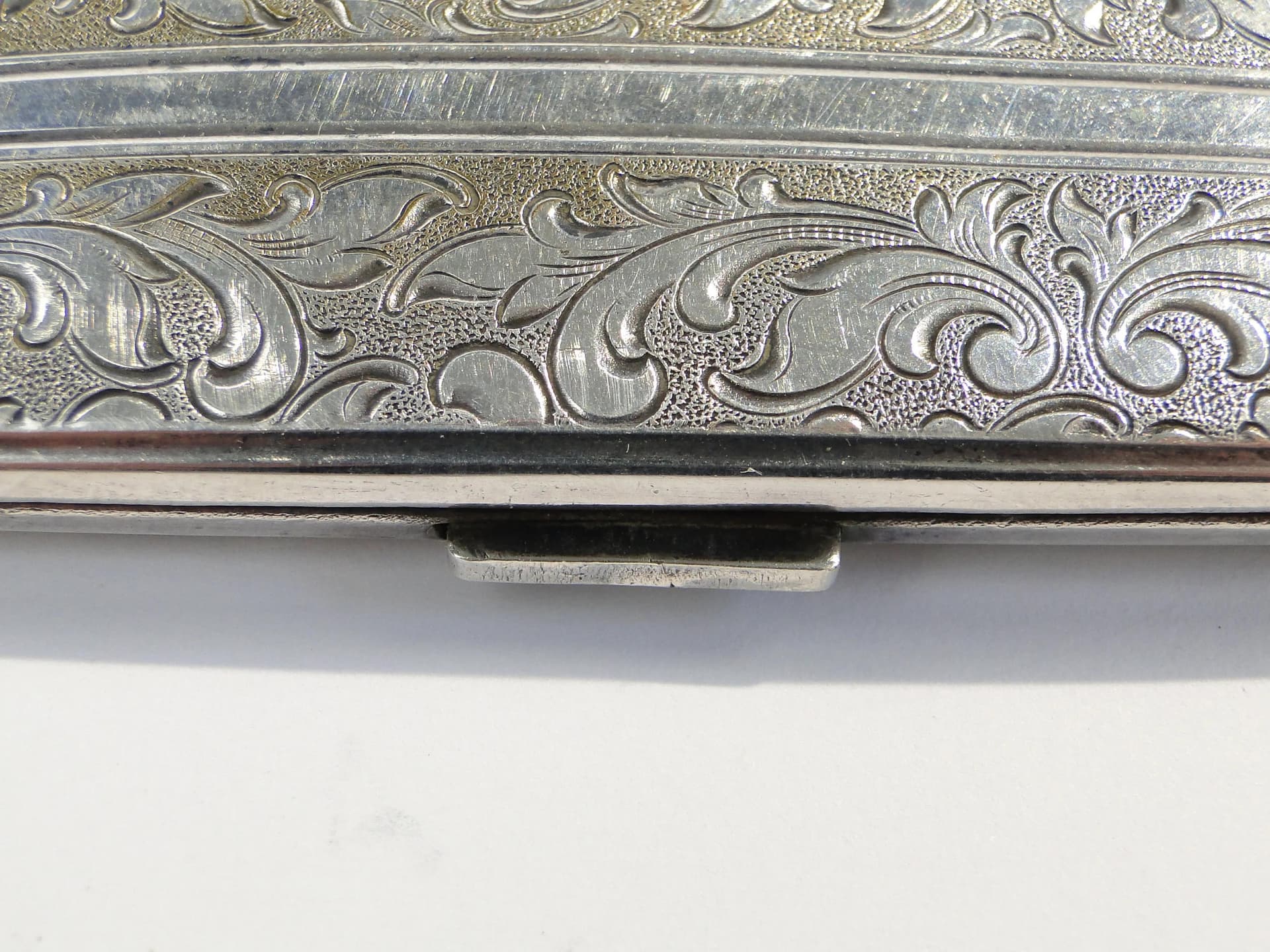Silver-Plated Art Deco Engraved Cigarette Case, HOKA, Germany, 1930s - 15898