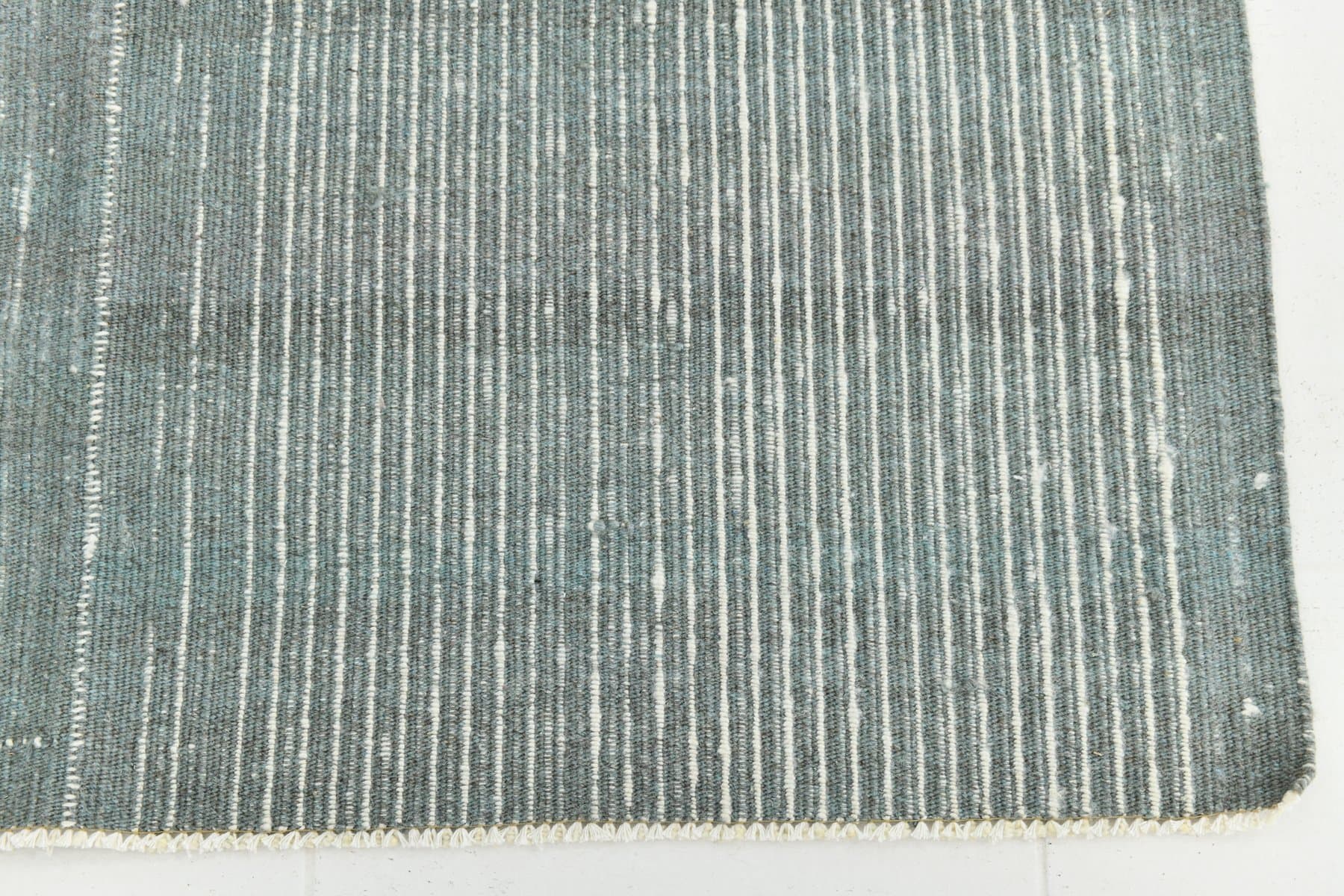 Kilim 221x135 cm, turkusowy, wełna, lata 70. - 215700