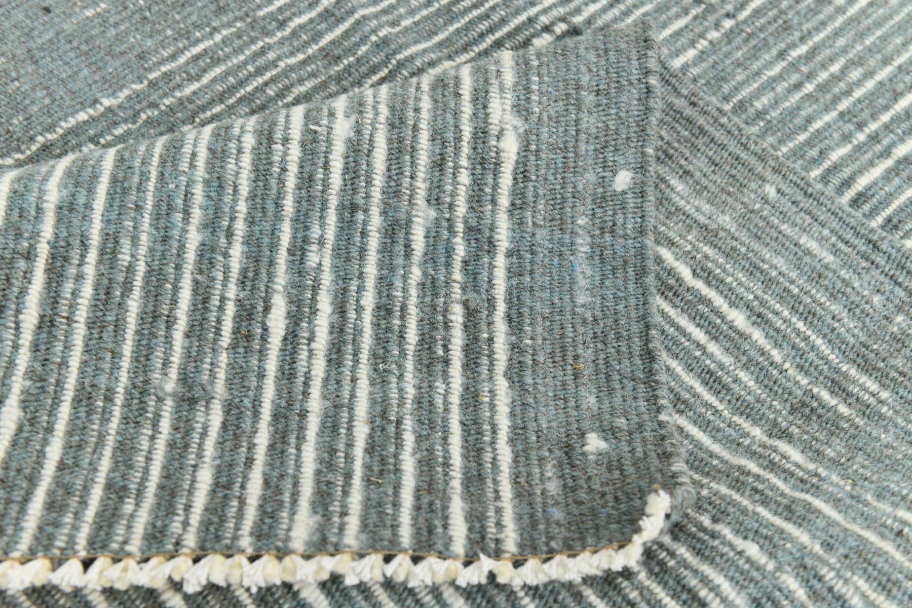 Kilim 221x135 cm, turkusowy, wełna, lata 70. - 215702