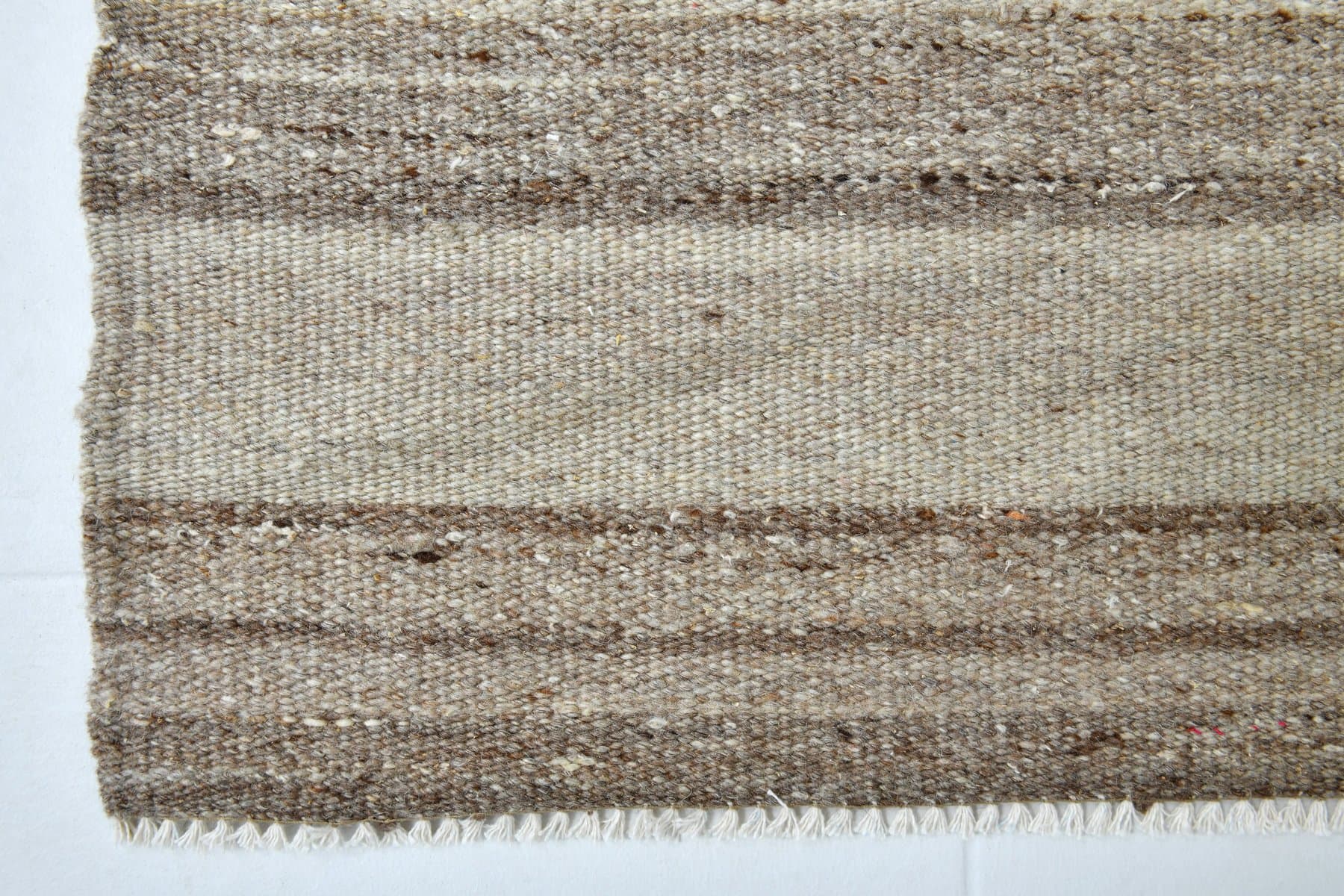 Kilim 393x310 cm, beżowy, wełna, lata 70. - 216673