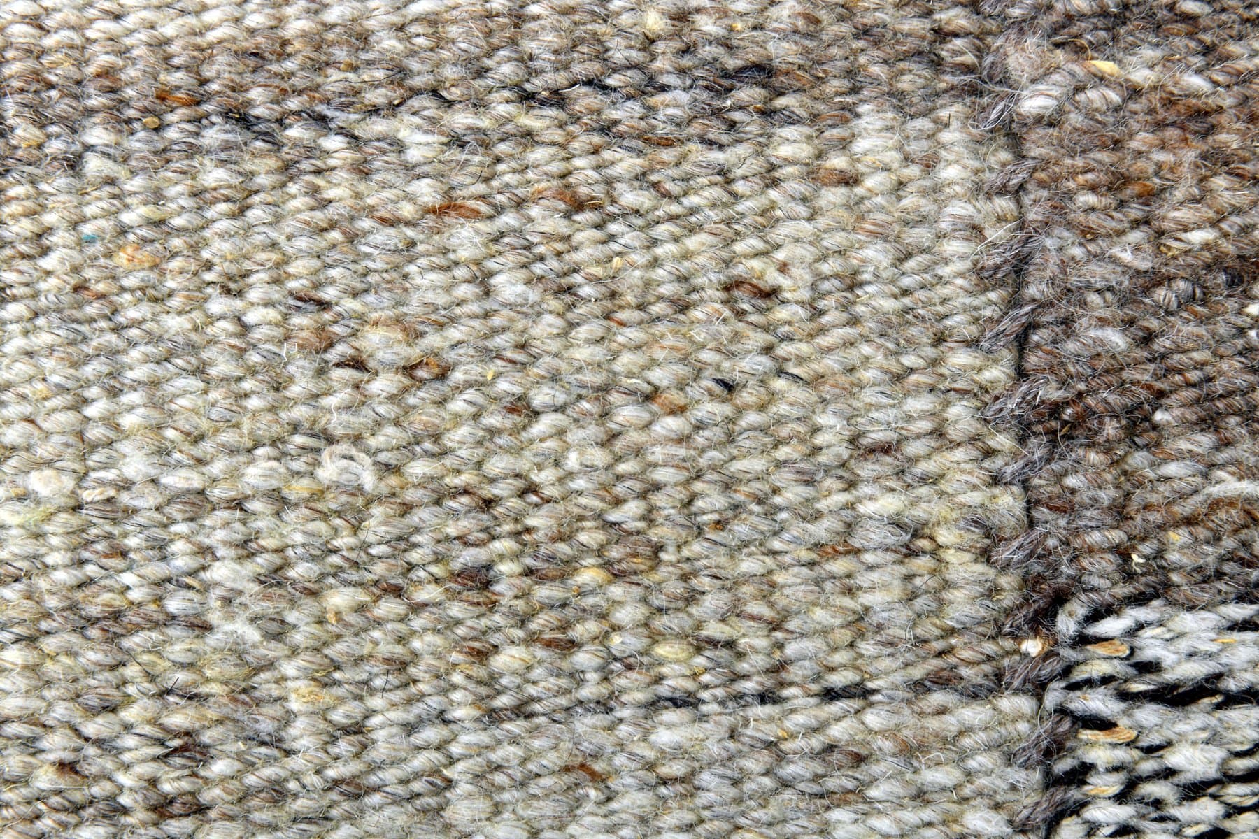 Kilim 393x310 cm, beżowy, wełna, lata 70. - 216671