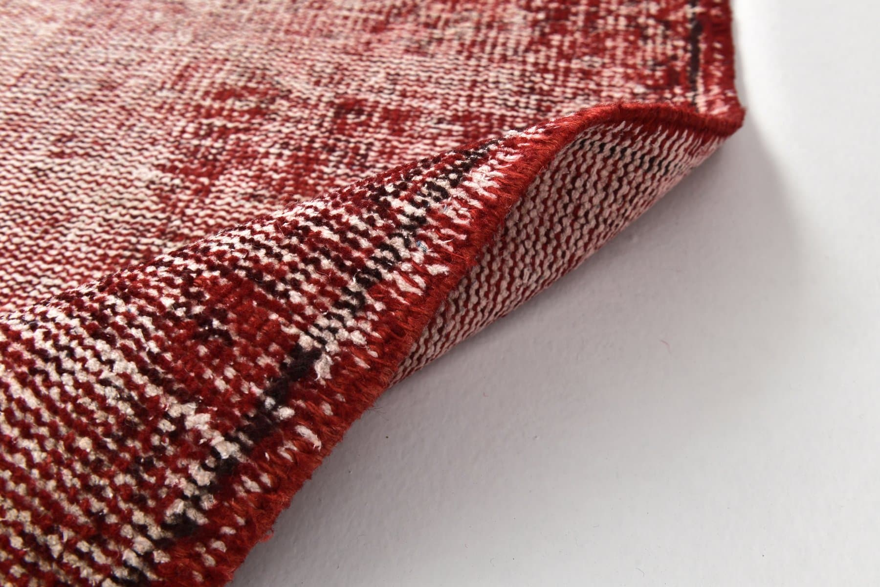 Chodnik 218x88 cm, czerwony, wełna, lata 60. - 216635