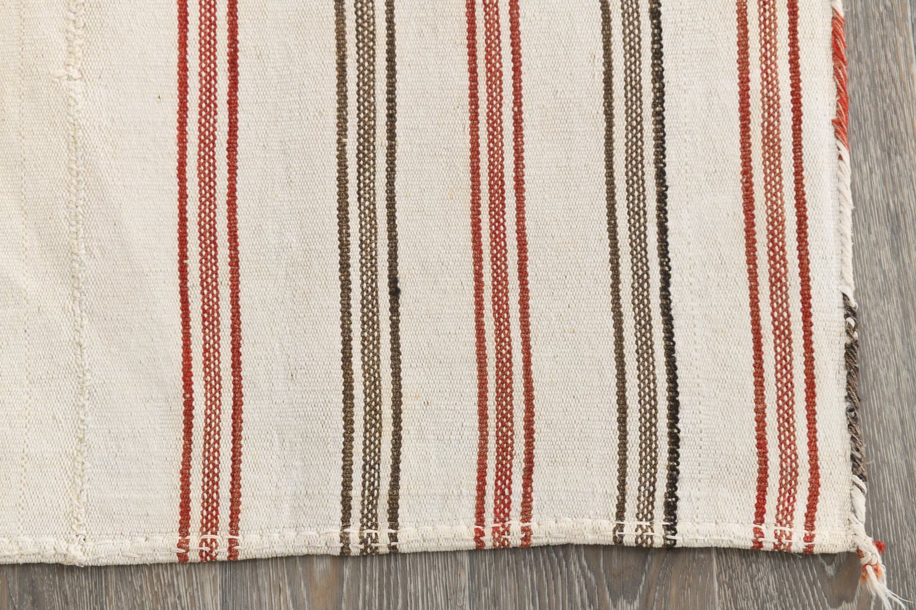 Kilim 161x263 cm, beżowy, konopie, lata 70. - 216619