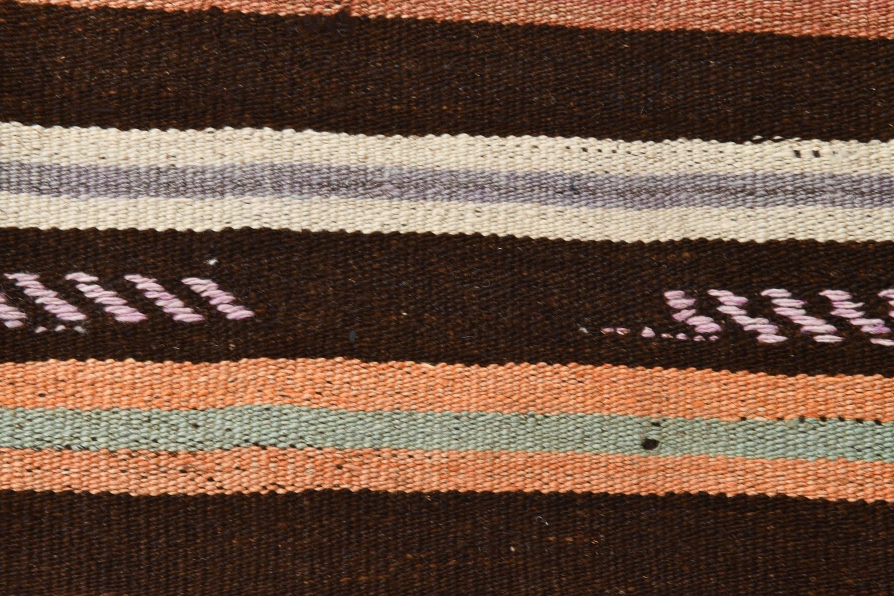 Kilim 191x145 cm, brown, wool, 1970s - 216546