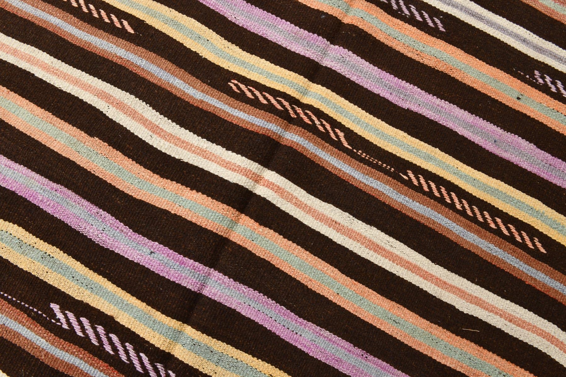 Kilim 191x145 cm, brown, wool, 1970s - 216545