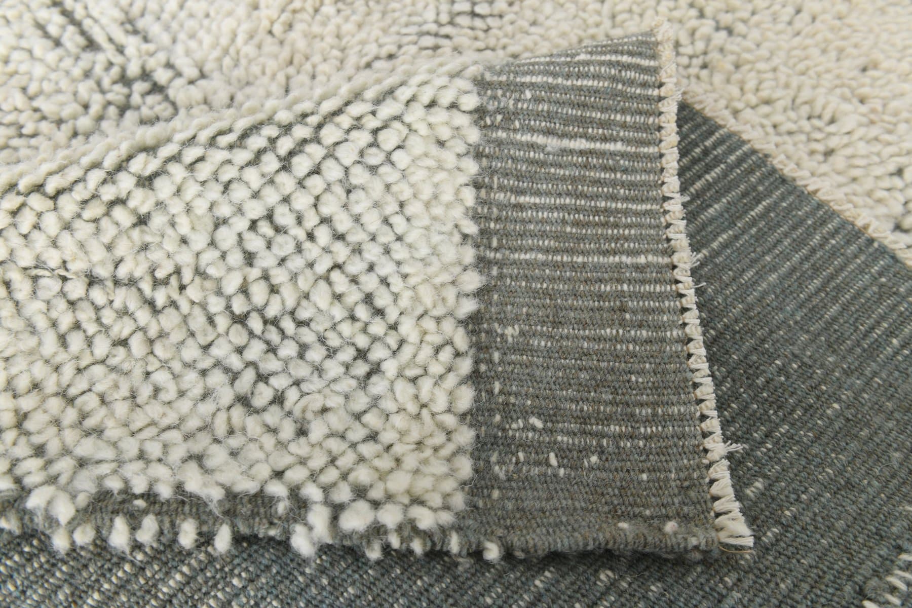 Kilim 198x307 cm, white, wool, 1970s - 216495